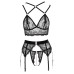 Abierta Fina Lacey Open Suspender Set Abierta Fina Lacey Open Suspender Set
