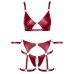 Cottelli Red Crotchless Bondage Set