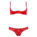 Cottelli Collection Red Lace Open Bra Set