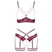Abierta Fina Open Red Lace Set