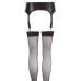 NO:XQSE Wet Look Suspender Belt And Stockings