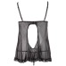Cottelli Black Open Babydoll and String