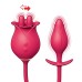Clit-Tastic Tulip Finger Massager Pleasure Plug Set - Red