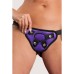 Purple And Black Universal Harness Strap-On Purple And Black Universal Harness Strap-On