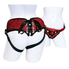 SportSheets Red Lace With Satin Corsette Strap-On