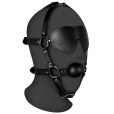 Ouch Xtreme Blindfolded Harness With Solid Ball Gag Ouch Xtreme Blindfolded Harness With Solid Ball Gag