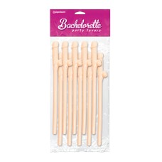 Bachelorette Party Favours 10 Pecker Straws Flesh