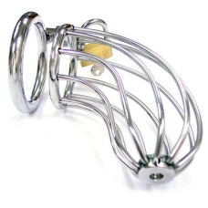 Rouge Stainless Steel Chastity Cock Cage With Padlock