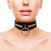 Rouge Garments Leather Fashion Bondage Collar Black Rouge Garments Leather Fashion Bondage Collar Black