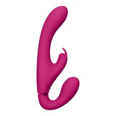 Vive Suki Triple Action Strapless Strap-On Vibrator Pink