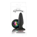Glams Silicone Rainbow Gem Butt Plug Black