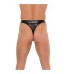 Mens Black Shiny G-String